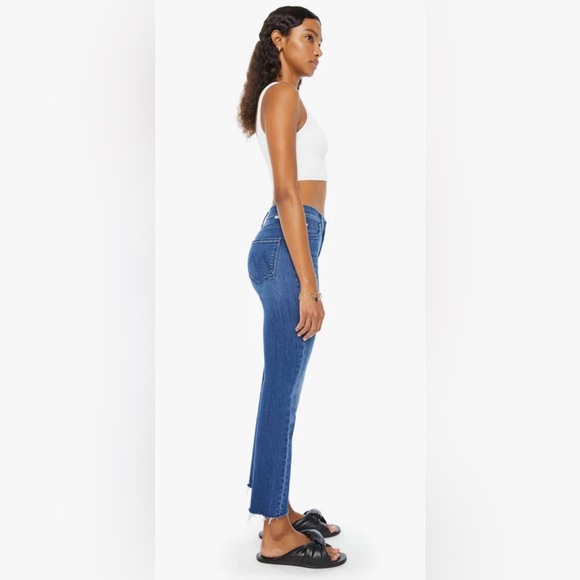 Mother Jeans NWT Mid Rise Dazzler Ankle Fray Fancy Meeting You Here Size 31 - Picture 2 of 10